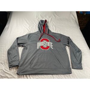Scarlet & Gray Ohio State Buckeyes Hoodie Mens XXL Gray Red Performance Pullover